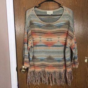 western print sweater
